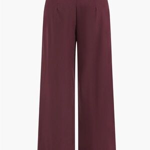 Elegant Burgundy Wide-Leg Pants